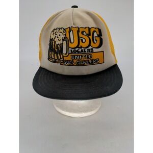 Vintage 70's BEER DRINKER'S LOCAL 112 UNITED SUDS GUZZLERS TRUCKERS HAT #9